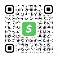 a qr code with a dollar sign on it